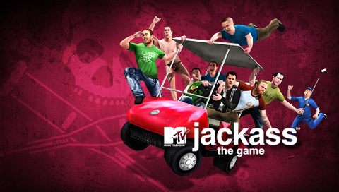 Jackass The Game title screen for PSP